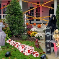 Nouvelles décorations d'Halloween en plastique, faux corps, ornements suspendus pour l'extérieur, ambiance de maison hantée, scène de salle d'évasion
