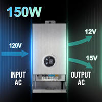 Transformador de Iluminación Exterior de Bajo Voltaje de 150W 120V CA a 12V/15V CA con Sensor Fotoeléctrico y Temporizador