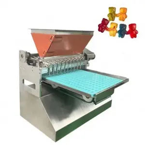 Semi Automático mini Molde De Açúcar De Coco Forma Fazer A Máquina De Chocolate Comercial 10 Furos De Mesa Depositante Depositante Máquina