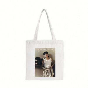 Sacs fourre-tout promotionnels en toile de coton vierge pour courses et sacs à chaussures pour Kpop - Product Image 3