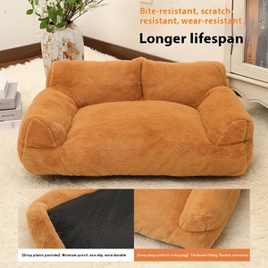 Pour <span class=keywords><strong>Amazon</strong></span>, canapé-<span class=keywords><strong>lit</strong></span> de style moderne en peluche en fourrure de lapin, <span class=keywords><strong>lit</strong></span> doux et de grande valeur pour chat et grand chien - Product Image 2