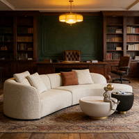 Moderne Bogenförmige Sofagarnituren, Stoff-Unregelmäßig-geformte Hallensofas, Wohnzimmer Halbkreisförmige Sofas