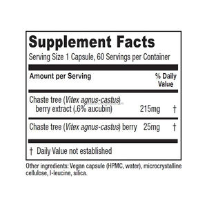 Sans OGM Vegan Chaste Tree Berry Extract 60 Capsules Supplément de <span class=keywords><strong>Chasteberry</strong></span> pour les femmes Hormone Balance - Product Image 5