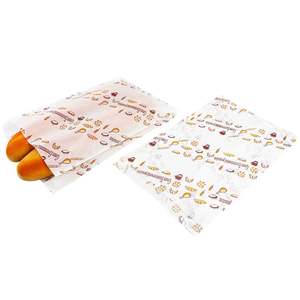 Flat Sharp Bottom White Paper <b>Bag</b>, Grease Proof Burger Snack Paper <b>Bag</b> - Product Image 3