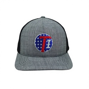 Casquette Trucker Broderie 3D Lettres en Gros, Casquette Structurée 6 Panneaux de Haute Qualité avec Maille, Profil Moyen, pour Hommes, Fabriquée au Vietnam - Product Image 1
