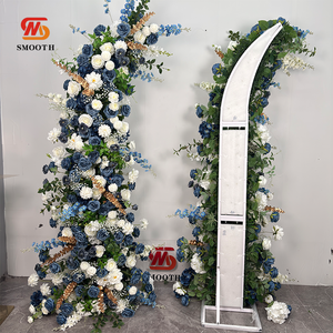 LEDA Party Event Decor Artificial <b>Hanging</b> Flower <b>White</b> Blue Rose Hydrangea Flower Runner for Wedding Birthday - Product Image 2