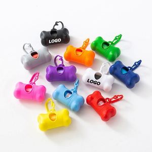 Dispensador de Bolsas para Desechos de Mascotas con Forma de Hueso para Perros y Gatos, Soporte Esmerilado para Bolsas de Excrementos y Accesorio de Limpieza - Product Image 1