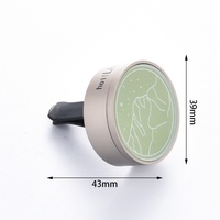 Diffuseur de parfum créatif vert à motif pour voiture, désodorisant d'intérieur à clipser sur grille d'aération