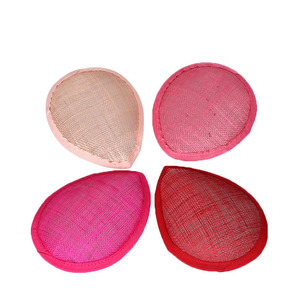 13X10cm DIY Water Drop Shape Party <strong>Hats</strong> Base Small Droplet Sinamay Fascinator Base - Product Image 5