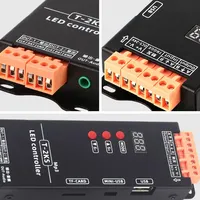 Contrôleur de boîte lumineuse dynamique LED pleine couleur, logiciel T2KS, balayage de flux 1903, programmable, bande lumineuse LED colorée 2812, Lededit