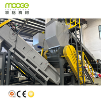 Ligne de lavage et de recyclage de bouteilles et seaux en PP, HDPE, ABS, PS, avec broyeur de conteneurs creux, réservoir de lavage à chaud par friction, contrôle PLC, certifiée CE ISO