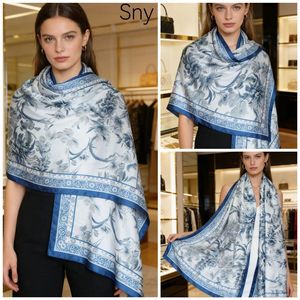 Châle en laine 90 x 180 cm / Écharpe printemps-été pour femme avec motif chaîne et géométrique, cape de protection solaire, longue écharpe – Vente en gros - Product Image 3