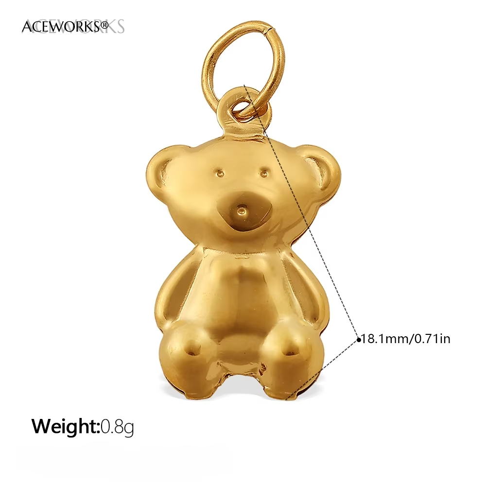 Plain Design Bear Charm