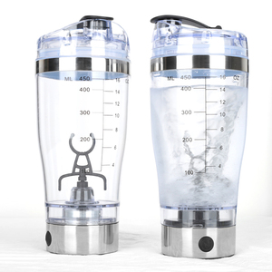 BPA-Free 450/600ml <strong>Electric</strong> for <strong>Shaker</strong> Bottle Plastic Water &amp; Protein Powder Mixing Cup with Straw for Adults for Gym &amp; Camping - Product Image 2