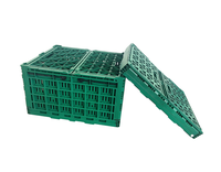 Caisse pliable en plastique PP robuste et empilable, panier en maille recyclable pour le stockage des légumes et des fruits