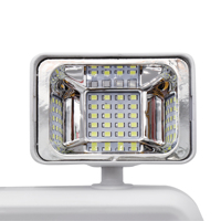 Lampe d'urgence à LED murale et portable à double tête carrée 2X6W avec têtes jumelles 12W