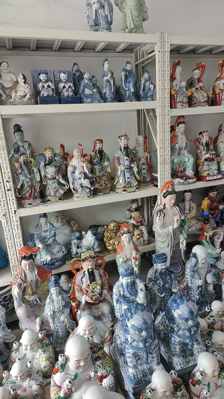 手工制作的青花瓷八仙雕像手绘中国神话人物雕塑| Alibaba.com