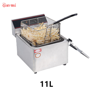 Equipo eléctrico de cocina de comida rápida de acero inoxidable, freidoras profundas de 11 litros, máquina freidora de pollo, patatas fritas <span class=keywords><strong>Mcdonalds</strong></span> - Product Image 1