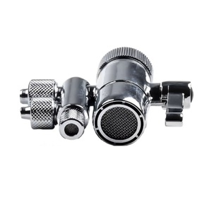 Robinet de cuisine en laiton chromé avec filtre à eau et double vanne de dérivation pour système de purification d'eau sur comptoir - Product Image 3