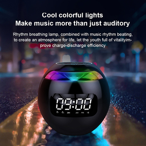 Mini Altavoz Bluetooth G90 Negro con Luz LED, Altavoz Inalámbrico Portátil con Reloj Despertador - Product Image 4