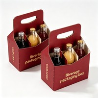 Boîtes à boissons en carton ondulé en gros avec poignée pour bière, jus, boissons, vodka, canettes