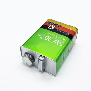 Envase Rectangular/Cuadrado de Hojalata de 4L Estilo F para Aceite de Motor, Lata Vacía para Lubricante con Tapa de Rosca - Product Image 3