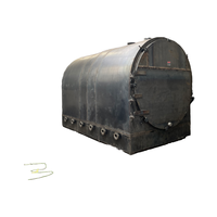 Machine de carbonisation du bois à moteur en acier inoxydable vert, cylindrique, haute température, écologique, 0,3-3t/jour, longue durée