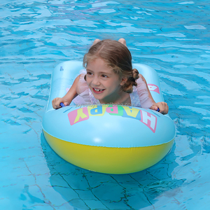 Planche de <span class=keywords><strong>surf</strong></span> gonflable pour enfants Joyee 110 cm, bodyboard violet avec imprimé « <span class=keywords><strong>Happy</strong></span> Play the Water » et poignées, tapis flottant en PVC durable - Product Image 5
