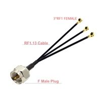 Câble répartiteur 1 vers 3, adaptateurs RF 50 OHM DC-6GHz, 1 x F Mâle/Femelle, 3 x U.FL RF1/RF4/RF1.13, rallonge d'antenne RG178, câble de raccordement Pigtail