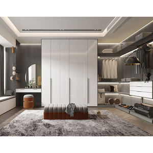 Camera da letto classica personalizzata 4 ante <span class=keywords><strong>armadi</strong></span> a muro set mobili design camera da letto moderna 4 ante armadio in legno di <span class=keywords><strong>pino</strong></span> armadio - Product Image 6