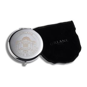 Promotional Custom Laser Engraved Small Double-Sided Round Metal Frame Cosmetic Personalized Pocket <b>Mirror</b> - Product Image 2