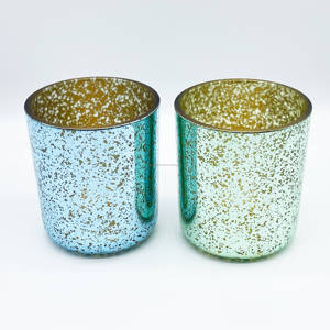 Accessoires <span class=keywords><strong>de</strong></span> parfum faits à la main Hongyu, pot à bougie en verre à fond incurvé personnalisable, 96110, pot étoile, argent brisé, haute qualité - Product Image 5