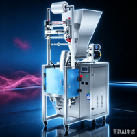 Machine d'emballage automatique multifonctionnelle pour poudres (épices, café, lait) en petits sachets, avec dosage par vis sans fin verticale et horizontale