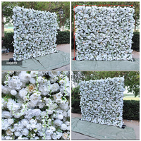 Mur floral artificiel haut de gamme dégradé rose pour cérémonie de mariage, fête, photographie et décoration de studio