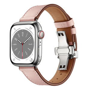 <span class=keywords><strong>สาย</strong></span>หนังสี<span class=keywords><strong>ช</strong></span>มพูสำหรับ Apple Watch Ultra 3 <span class=keywords><strong>สาย</strong></span>รัดข้อมืออัจฉริยะ แบบล็อคผีเสื้อ ถอดเร็ว <span class=keywords><strong>สาย</strong></span>นาฬิกาหนังแท้ - Product Image 1