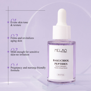 Commercio all'ingrosso Private Label naturale Bakuchiol rimpolpante siero Anti-Winkle illuminante cura della pelle Bakuchiol siero viso con peptidi - Product Image 5
