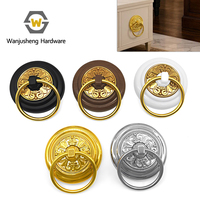 Poignée de meuble vintage ronde en plastique, anneau de traction décoratif pour tiroirs, chaises et canapés