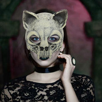 Nouveau Masque de Crâne en Os de Mouton 3D en PU, Taille Unique, Modèle Chinois, pour Halloween, Cosplay, Mascarade, Fête de Carnaval, Accessoire Transfrontalier