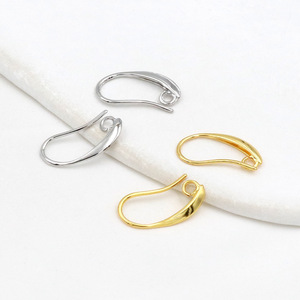 Ganchos para pendientes chapados en oro de 18k, accesorios de latón pulido para la fabricación de joyería DIY A13 - Product Image 4