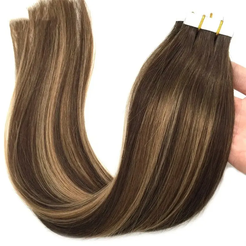 Groothandel Russische Remy Haarband In Hair Extensions Dubbel Getekende Tape In Extensions Menselijke Tape Haarverlenging