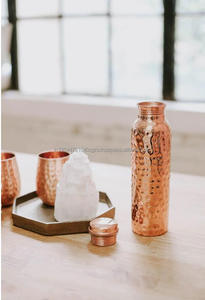 New Design Copper Hammered Water Bottle BPA-Free Handmade Enamel Printed Sport <b>Drinkware</b> for Travel Direct Advantage - Product Image 4