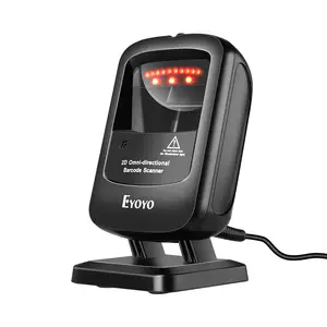 Eyoyo EY-2200 – Scanner de codes à barres de bureau 2D, haute précision, longue portée, USB filaire, PDF417 QR, pour supermarché, centre commercial