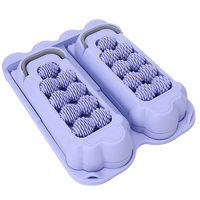 Planche inclinée réglable pour étirement des mollets en PP durable avec rouleaux de massage à 12 niveaux, planche d'étirement des pieds pour soulagement de la fasciite plantaire