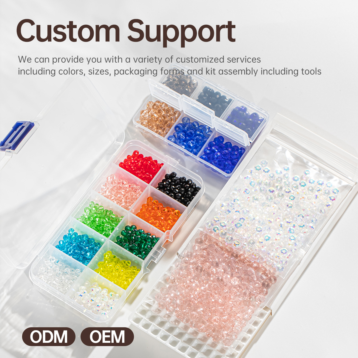 QIAO Crystal Lampwork & Glass Loose Beads 0.8-12mm Jewelry Making DIY Bracelet Earring Bag Beads Wholesale Bulk