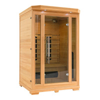 Bain turc intérieur pour 2-3 personnes Hemlock Sauna infrarouge lointain à faible force électromotrice avec 6 couleurs de chauffage au carbone