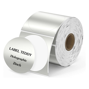 TEDDY 2 Inch 50mm Circle Holographic 400 <strong>Sheets</strong> Thermal Label <strong>Stickers</strong> DIY Custom Logo Gift Wrapping - Product Image 5