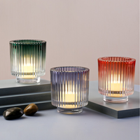 Vente en gros 300ml / 10oz vide luxe givré noir mat bocaux à bougie récipients en verre transparent bougie conteneur avec couvercles