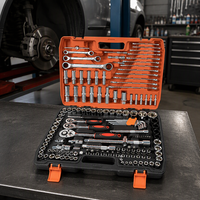 Jeu de clés à cliquet à manche droit 24 dents avec manchon en caoutchouc, outils professionnels pour la réparation automobile, boîte à outils