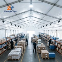 Tenda Gudang Aluminium Alloy 30x50m, Penyimpanan Industri, Sementara, Tahan Air, Portabel untuk Gudang dan Pameran
