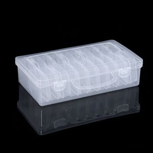 Transparent Plastic Storage Box 5.5cm Rectangle 14 Grids With Blue Latch For Jewelry Desktop Organization - Product Image 3